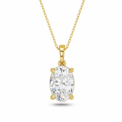 OVAL SOLITAIRE PENDANT